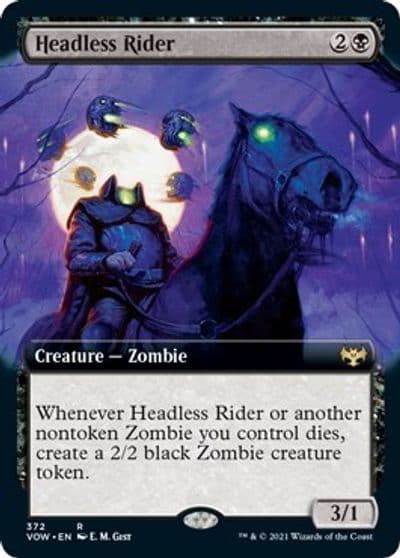 Headless Rider Extended Art Innistrad: Crimson Vow Magic card