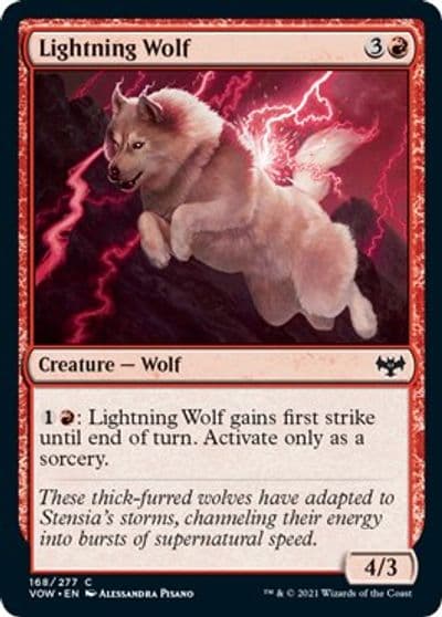 Lightning Wolf Innistrad: Crimson Vow Magic card