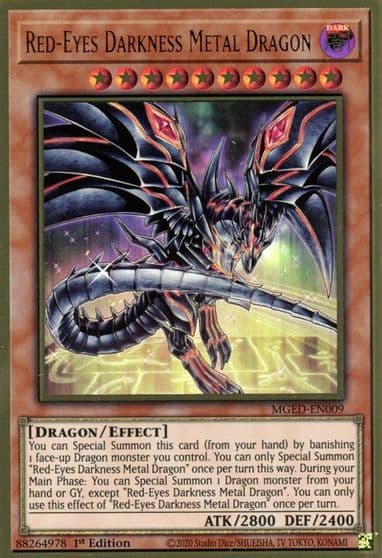 Red Eyes Darkness Metal Dragon Alternate Art Maximum Gold: El Dorado Yu-Gi-Oh! card