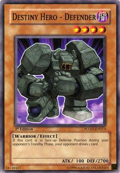 Destiny Hero Defender Power of the Duelist Yu-Gi-Oh! card