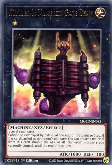 Number 1 Numeron Gate Ekam Maximum Gold: El Dorado Yu-Gi-Oh! card