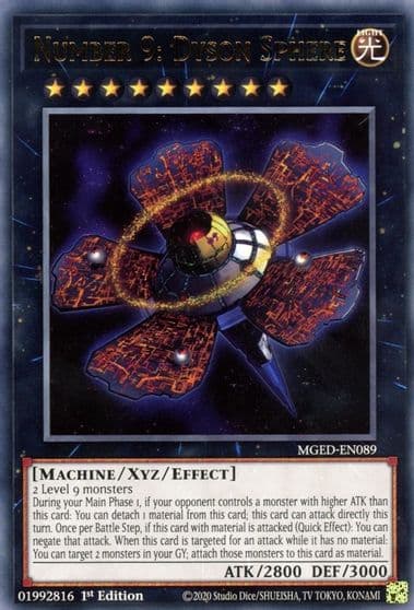 Number 9 Dyson Sphere Maximum Gold: El Dorado Yu-Gi-Oh! card