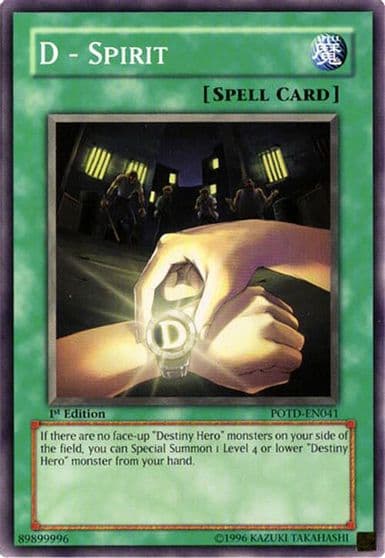 D Spirit Power of the Duelist Yu-Gi-Oh! card