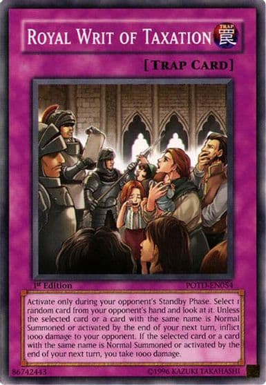 Royal Writ of Taxation Power of the Duelist Yu-Gi-Oh! card