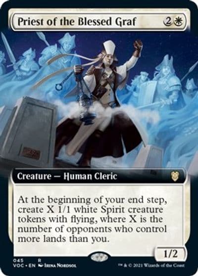 Priest of the Blessed Graf Extended Art Commander: Innistrad: Crimson Vow Magic card