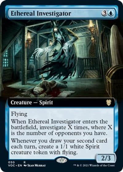 Ethereal Investigator Extended Art Commander: Innistrad: Crimson Vow Magic card