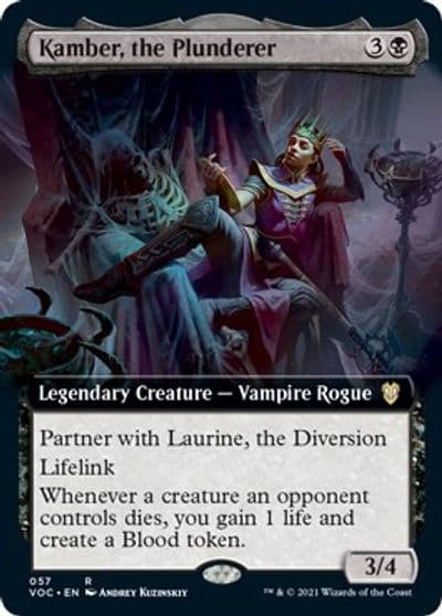 Kamber the Plunderer Extended Art Commander: Innistrad: Crimson Vow Magic card
