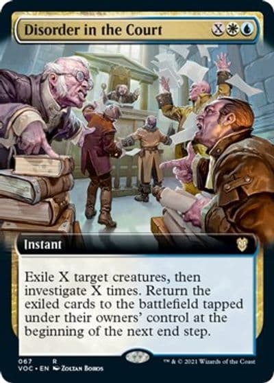 Disorder in the Court Extended Art Commander: Innistrad: Crimson Vow Magic card