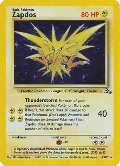 Zapdos (Cosmos Holo) Miscellaneous Cards & Products Pokemon card
