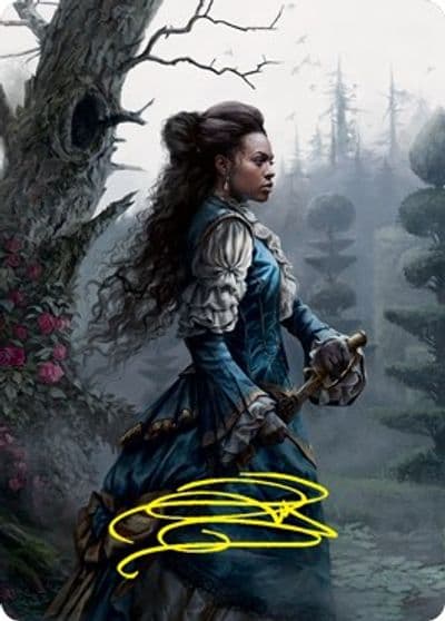 Mina Harker Art Card Gold Stamped Signature Art Series: Innistrad: Crimson Vow Magic card