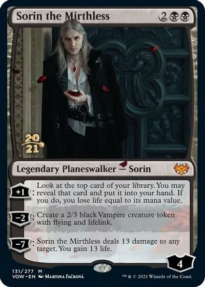 Sorin the Mirthless Prerelease Cards Magic card