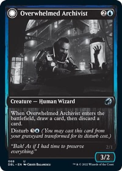 Overwhelmed Archivist Innistrad: Double Feature Magic card