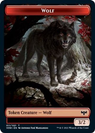 Wolf 011 Boar Double Sided Token Innistrad: Crimson Vow Magic card