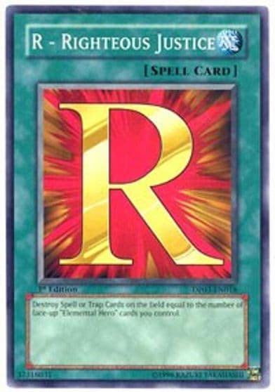 R Righteous Justice Duelist Pack 3: Jaden Yuki 2 Yu-Gi-Oh! card