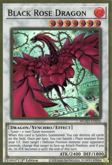 Black Rose Dragon Alternate Art Maximum Gold: El Dorado Yu-Gi-Oh! card