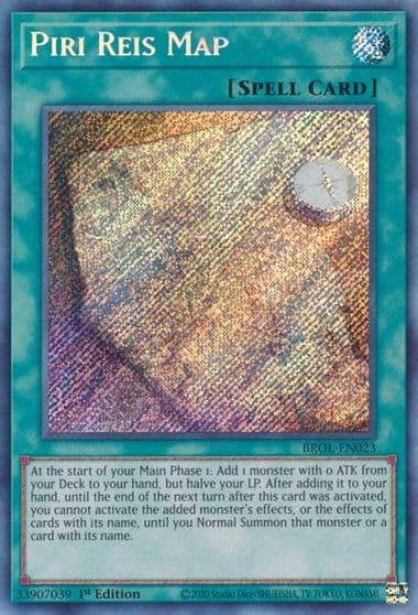 Piri Reis Map Brothers of Legend Yu-Gi-Oh! card