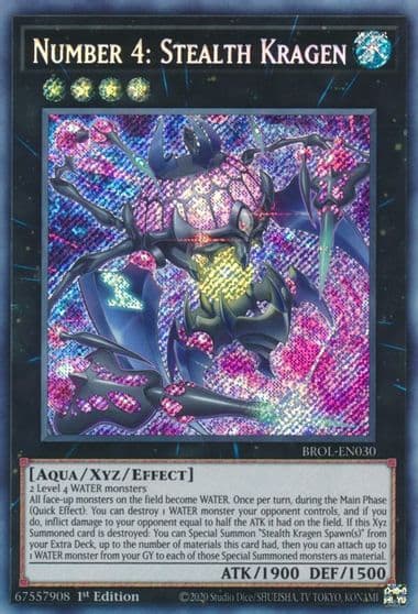 Number 4 Stealth Kragen Brothers of Legend Yu-Gi-Oh! card