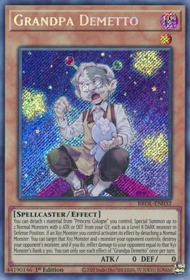 Grandpa Demetto Brothers of Legend Yu-Gi-Oh! card
