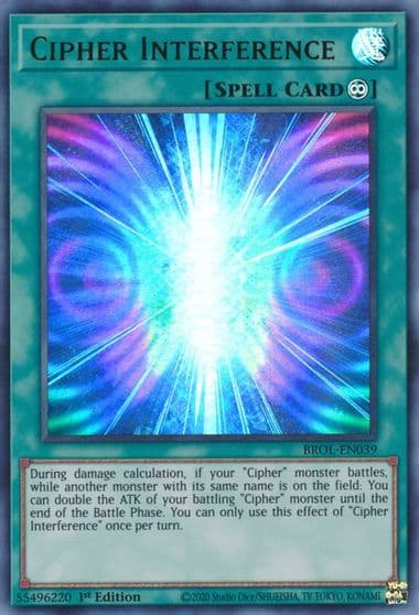 Cipher Interference Brothers of Legend Yu-Gi-Oh! card