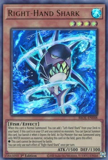 Right Hand Shark Brothers of Legend Yu-Gi-Oh! card