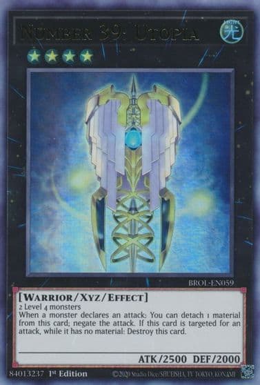 Number 39 Utopia Brothers of Legend Yu-Gi-Oh! card