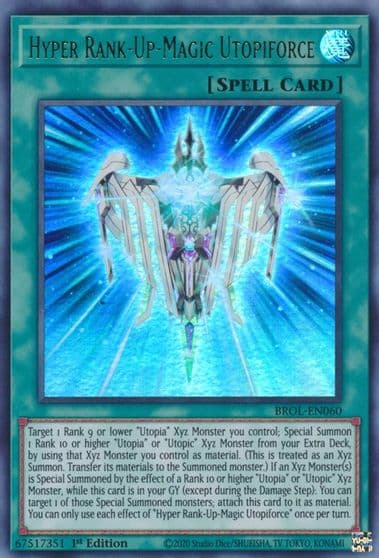 Hyper Rank Up Magic Utopiforce Brothers of Legend Yu-Gi-Oh! card