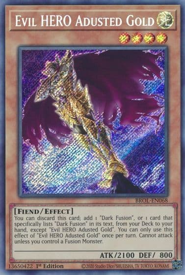 Evil HERO Adusted Gold Brothers of Legend Yu-Gi-Oh! card