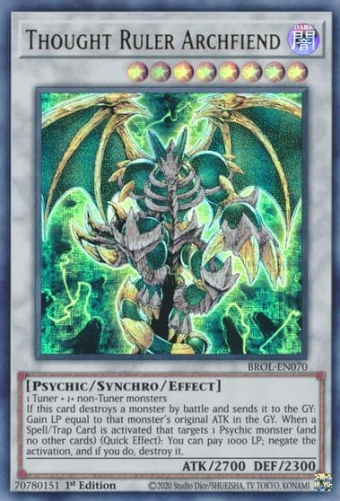 Thought Ruler Archfiend Brothers of Legend Yu-Gi-Oh! card