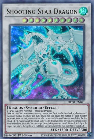 Shooting Star Dragon Brothers of Legend Yu-Gi-Oh! card