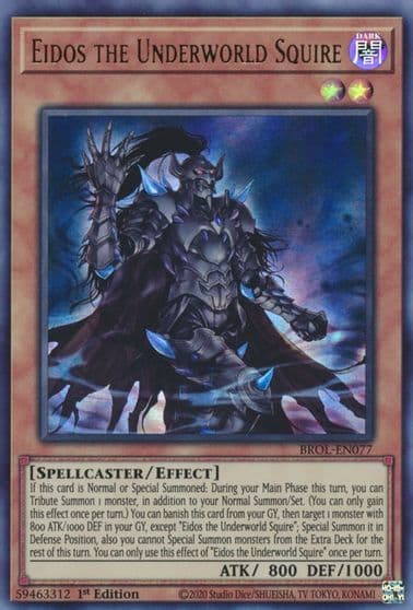 Eidos the Underworld Squire Brothers of Legend Yu-Gi-Oh! card