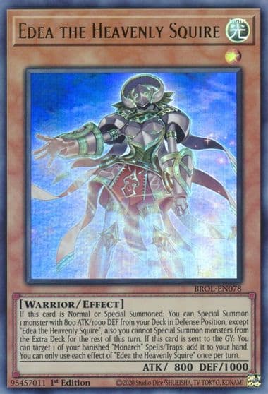 Edea the Heavenly Squire Brothers of Legend Yu-Gi-Oh! card
