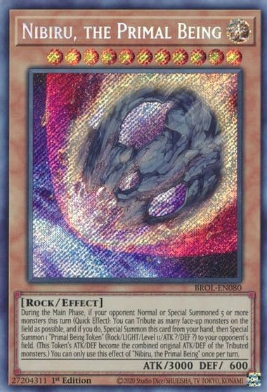 Nibiru the Primal Being Brothers of Legend Yu-Gi-Oh! card