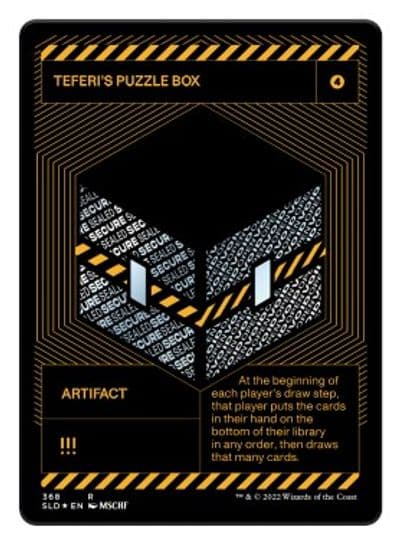 Teferis Puzzle Box Silver Laminate Secret Lair Drop Series Magic card