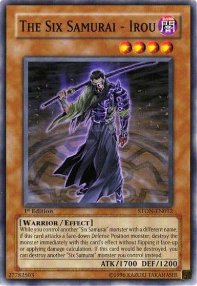 The Six Samurai Irou Strike of Neos Yu-Gi-Oh! card