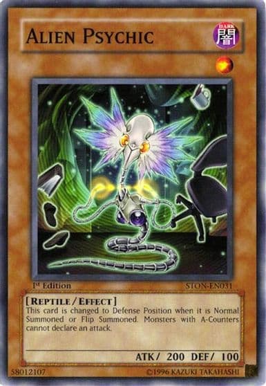 Alien Psychic Strike of Neos Yu-Gi-Oh! card