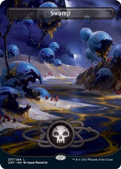 Swamp 237 Borderless Unfinity Magic card