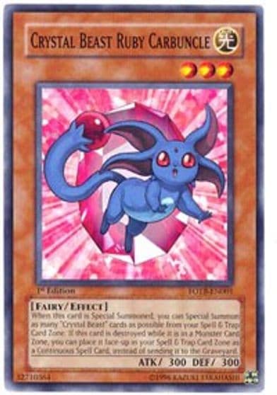 Crystal Beast Ruby Carbuncle Force of the Breaker Yu-Gi-Oh! card