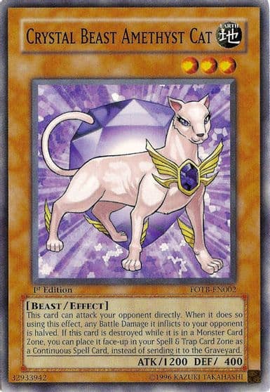 Crystal Beast Amethyst Cat Force of the Breaker Yu-Gi-Oh! card