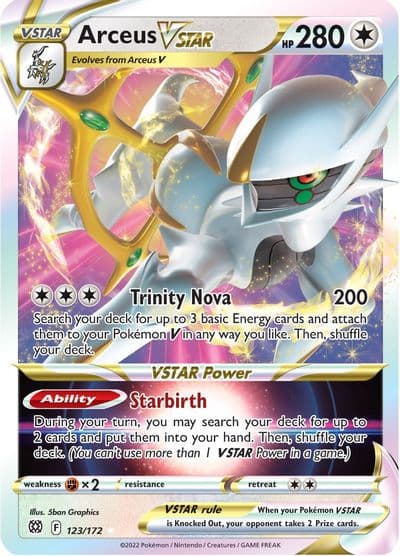 Arceus VSTAR SWSH09: Brilliant Stars Pokemon card