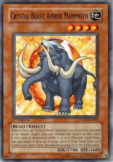 Crystal Beast Amber Mammoth Force of the Breaker Yu-Gi-Oh! card
