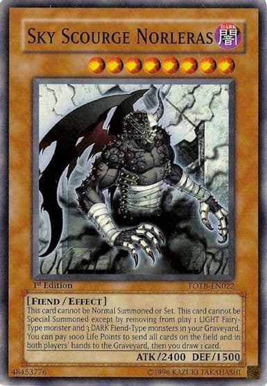 Sky Scourge Norleras Force of the Breaker Yu-Gi-Oh! card