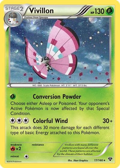 Vivillon (Cosmos Holo) Blister Exclusives Pokemon card