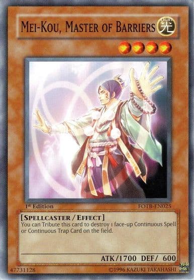 Mei kou Master of Barriers Force of the Breaker Yu-Gi-Oh! card