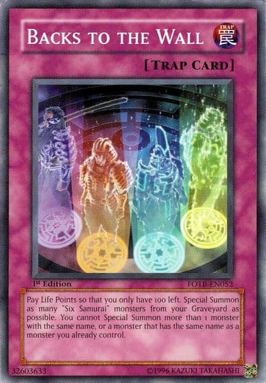 Backs to the Wall Force of the Breaker Yu-Gi-Oh! card