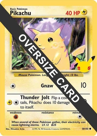 Pikachu (25th Anniversary) Jumbo Cards Pokemon card