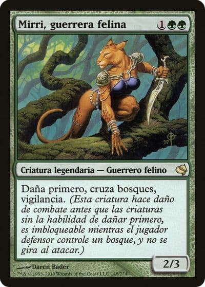 Mirri Cat Warrior Spanish Mirri guerrera felina Magic Encyclopedia 2011 (Salvat) Magic card