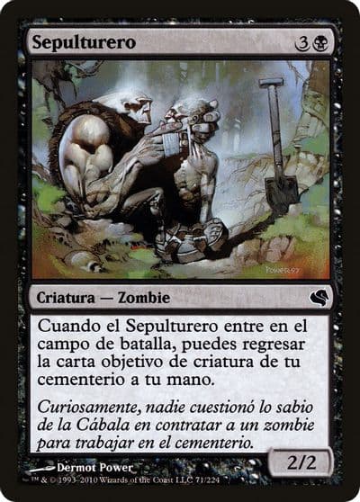 Gravedigger Spanish Sepulturero Magic Encyclopedia 2011 (Salvat) Magic card