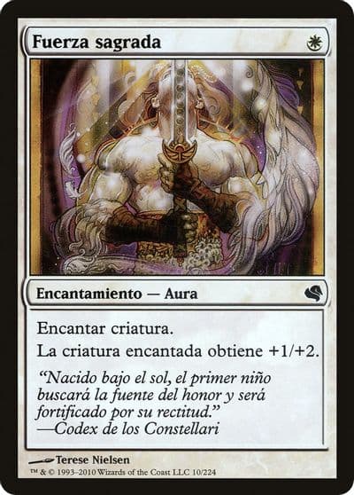 Holy Strength Spanish Fuerza sagrada Magic Encyclopedia 2011 (Salvat) Magic card