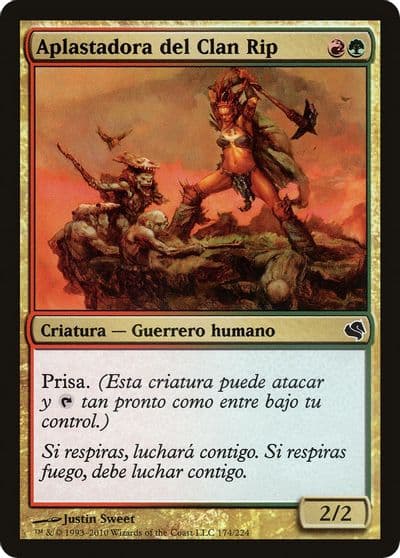 Rip Clan Crasher Spanish Aplastadora del Clan Rip Magic Encyclopedia 2011 (Salvat) Magic card