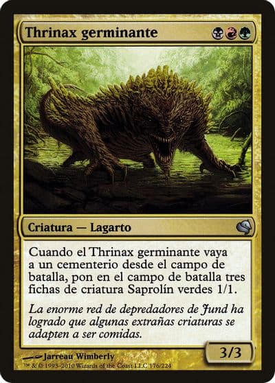 Sprouting Thrinax Spanish Thrinax germinante Magic Encyclopedia 2011 (Salvat) Magic card
